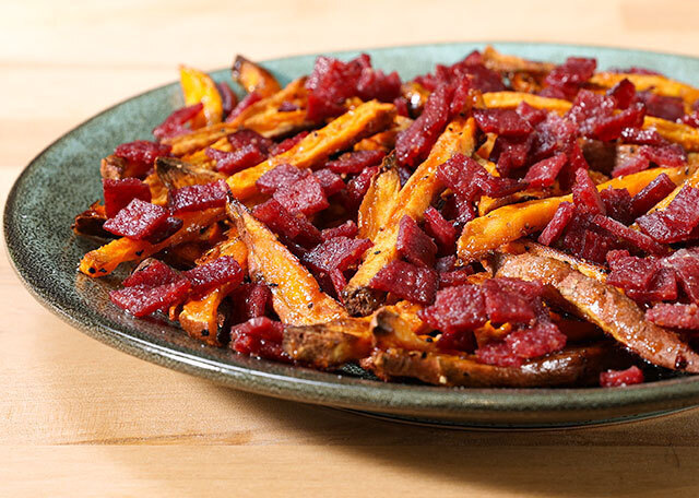 Seltzer’s Bologna Sweet Potato Wedges