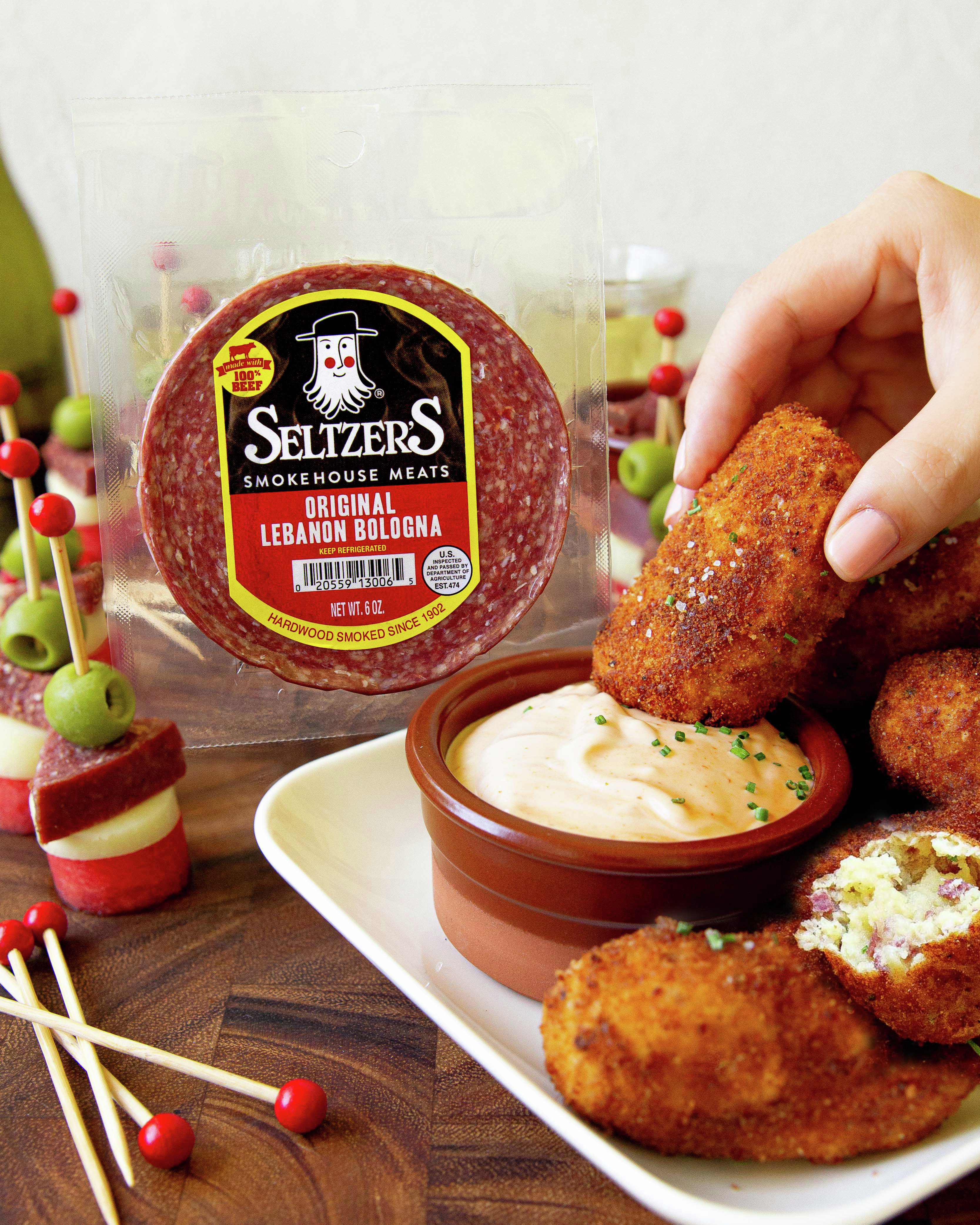 Potato Croquettes with Lebanon Bologna